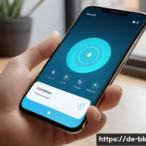 Home 31 제스처 기반 인터페이스 디자인 원칙 - A modern user interface scene showcasing a person interacting with a sleek smartphone using intuitiv...